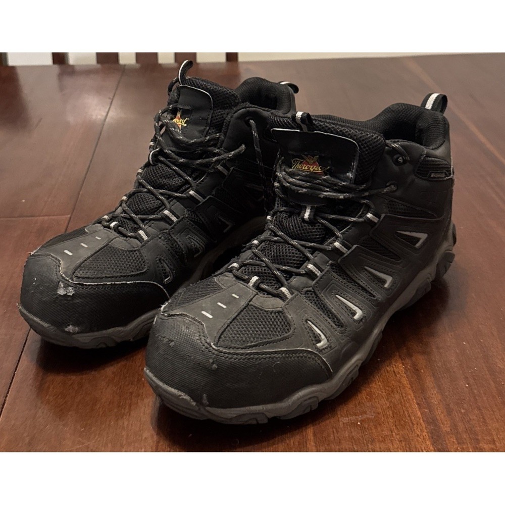 Thorogood Steel Toe Work Shoes Mens‎ 12W Black Slip Resistant Safety